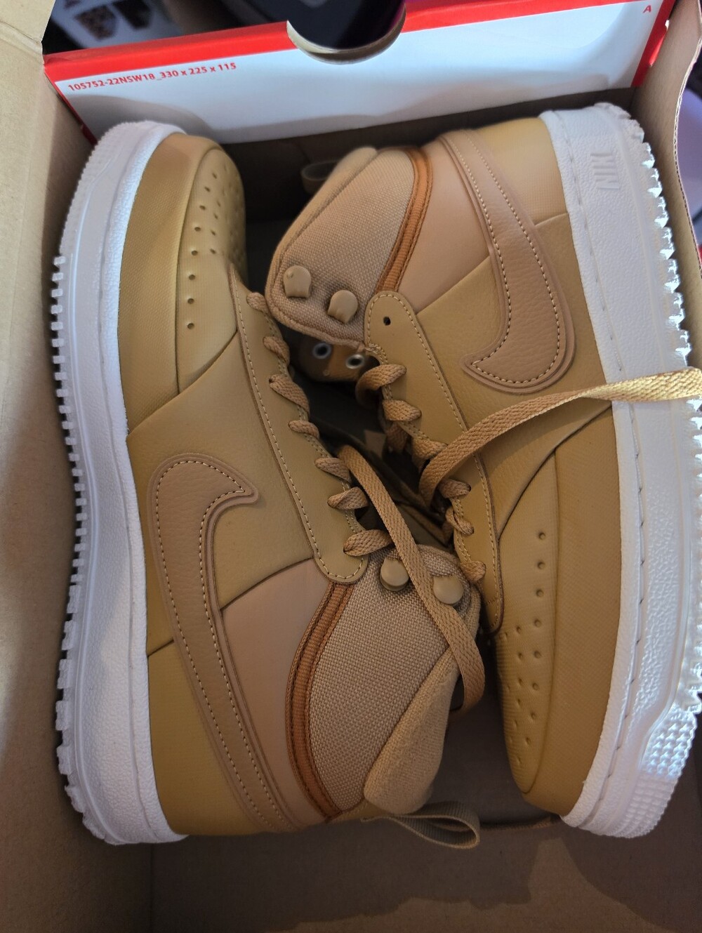 Nike Court Vision Mid men's  Twine/Wheat Brown Sneakers Size 7